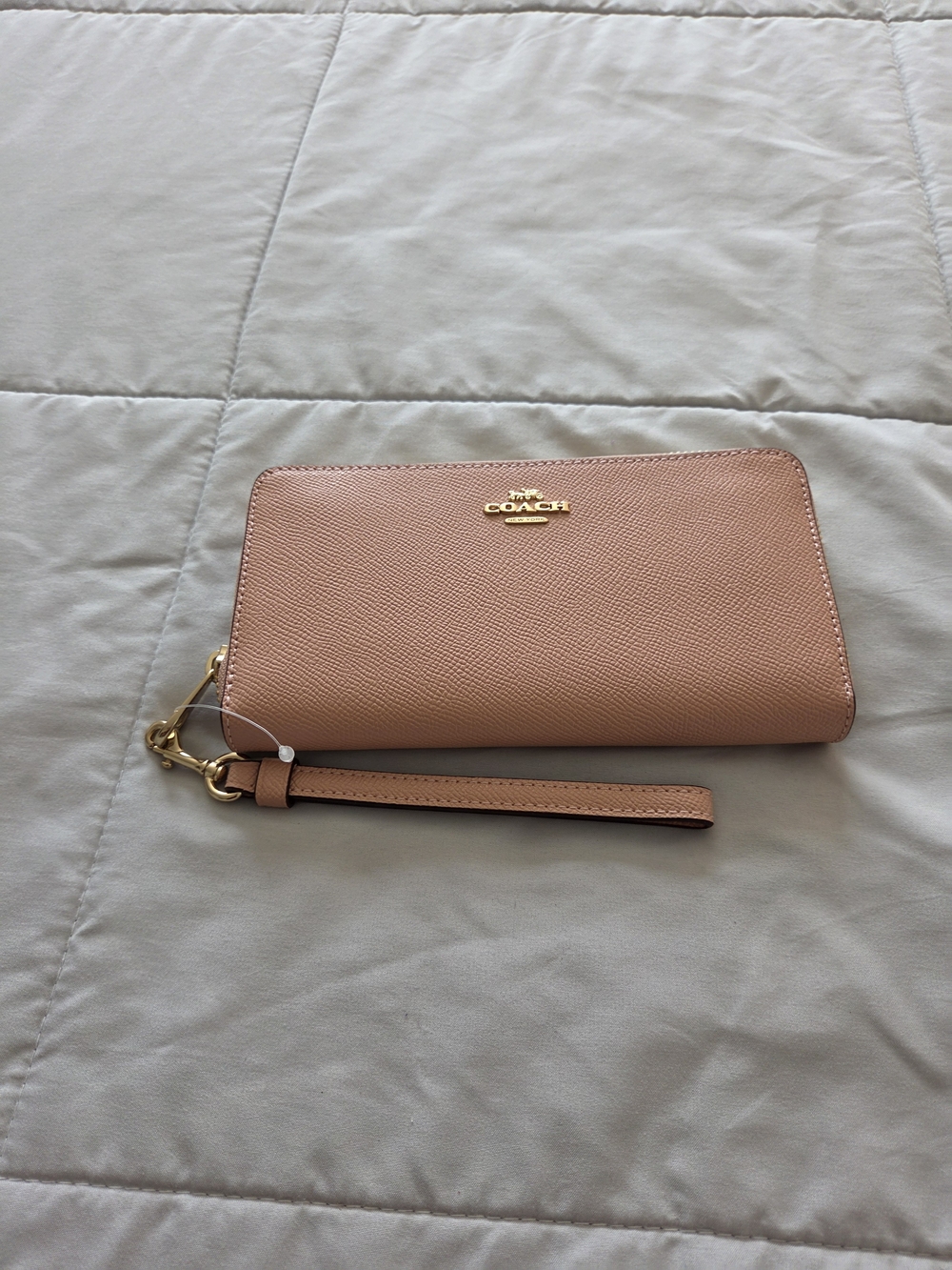 Coach Blush Pink Leather Wristlet Wallet